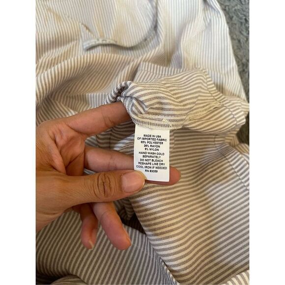 Anthropologie Samantha dru striped wrap tie front mini‎ dress size xs - Picture 6 of 8